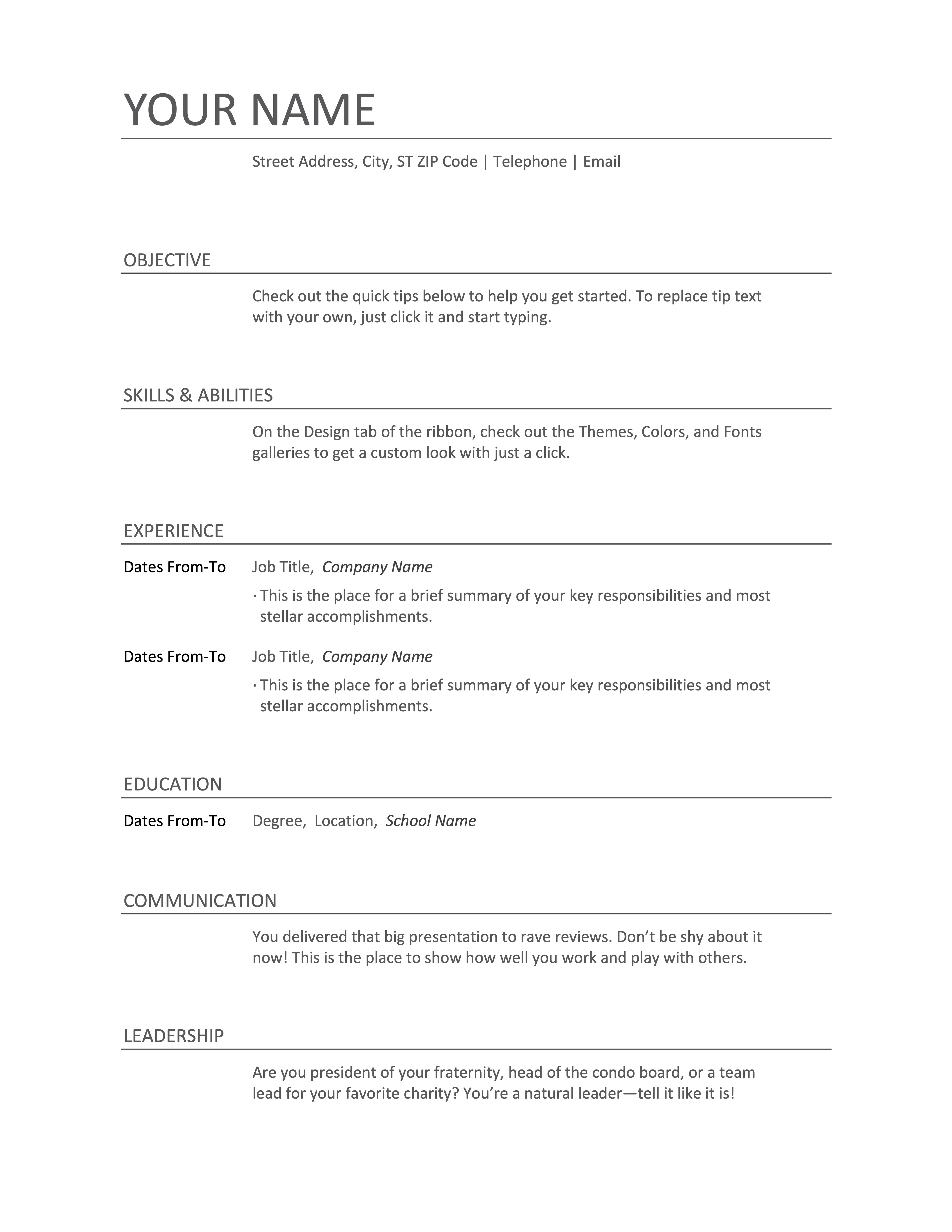 resume format in word download pdf   3 resume format in word download pdf   1